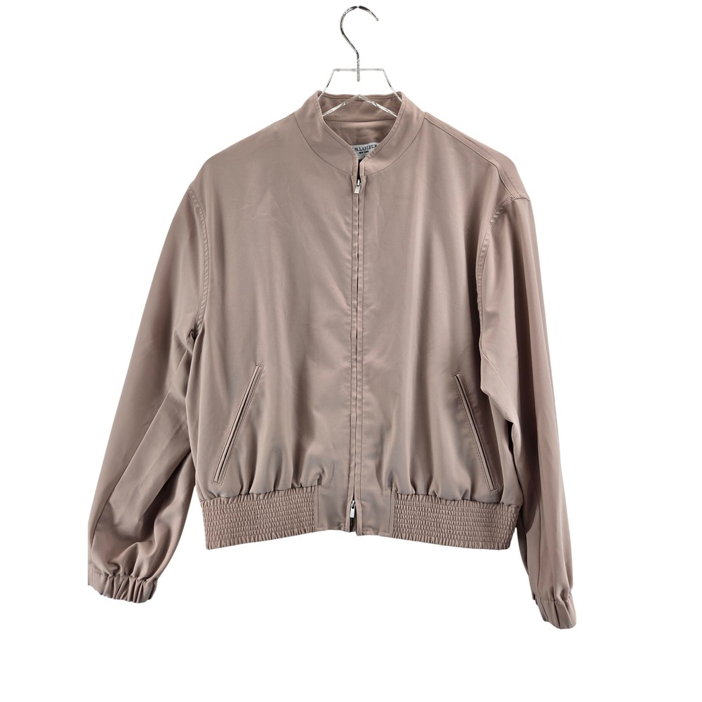 MM LaFleur The Langley Bomber Jacket OrigamiTech Blush Pink Size L Neutral - Picture 3 of 11